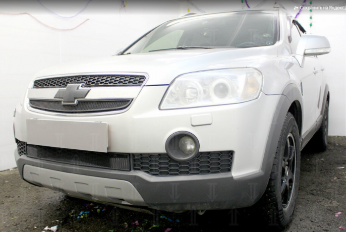 Защита радиатора "Standart" Chevrolet Captiva (2006-2011) низ, чёрная купить недорого с доставкой в Электросталь