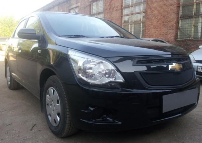 Защита радиатора "Standart" Chevrolet Cobalt (2013-н.в.) низ, чёрная купить недорого с доставкой в Электросталь