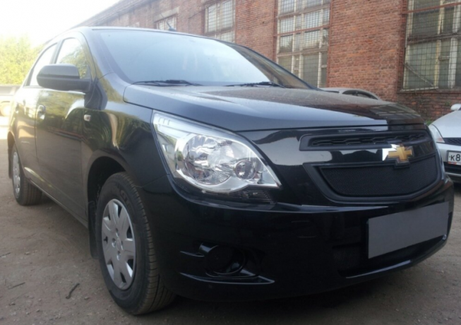 Защита радиатора "Standart" Chevrolet Cobalt (2013-н.в.) низ, чёрная купить недорого с доставкой в Электросталь