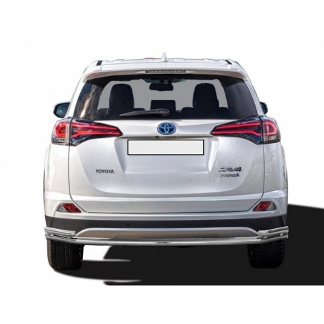 Защита заднего бампера «Труба с уголками» (d51/40) для Toyota RAV4 рестайлинг, (2015-н.в.)(Окрашенное) купить недорого с доставкой в Электросталь