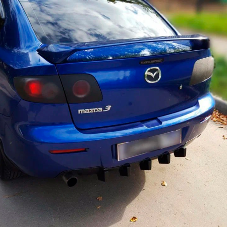 Задний дифузор "Крокодил" для Mazda 3 (2003-2009) глянец купить недорого с доставкой в Электросталь