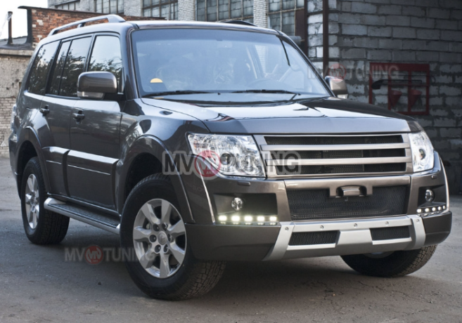 Бампер передний (в сборе) "Broomer Design" для Mitsubishi Pajero 4 (2006-2015) купить недорого с доставкой в Электросталь