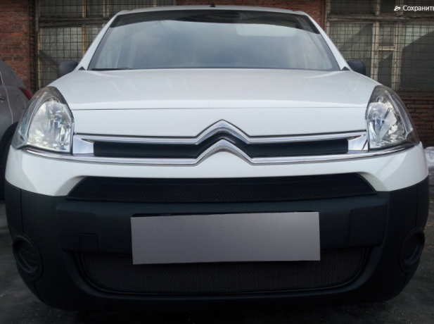 Защита радиатора "Standart" Citroen Berlingo рестайлинг (2008-2016) чёрная купить недорого с доставкой в Электросталь
