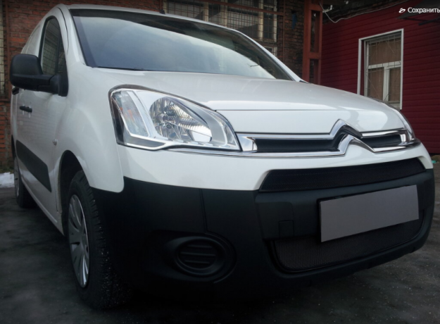 Защита радиатора "Standart" Citroen Berlingo рестайлинг (2008-2016) чёрная купить недорого с доставкой в Электросталь