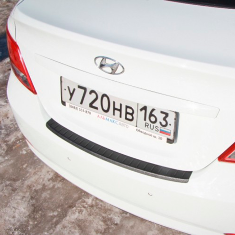 Накладка на задний бампер "АртФорм" Hyundai Solaris (2014-2017 г.в.) купить недорого с доставкой в Электросталь