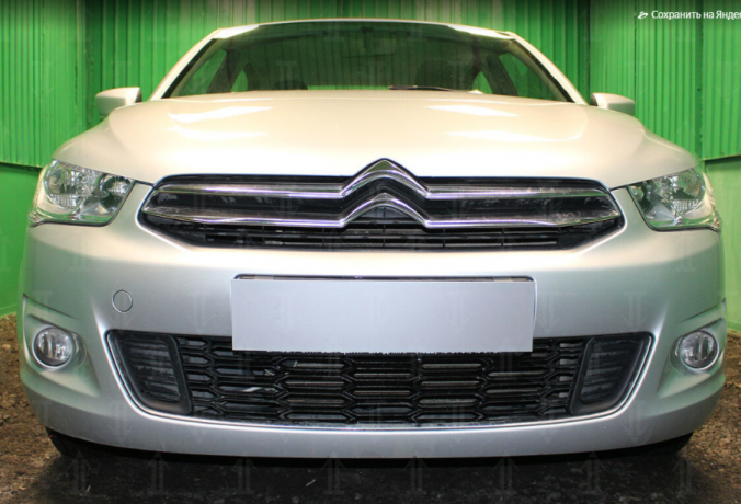 Защита радиатора "Standart" Citroen C-Elysee (2012-2017) чёрная купить недорого с доставкой в Электросталь