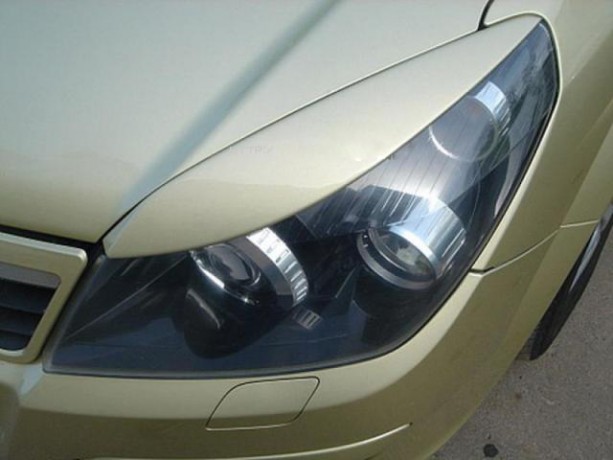 Накладки на фары (реснички) узкие var №1 для Opel Astra H/GTC (2005-2011) купить недорого с доставкой в Электросталь