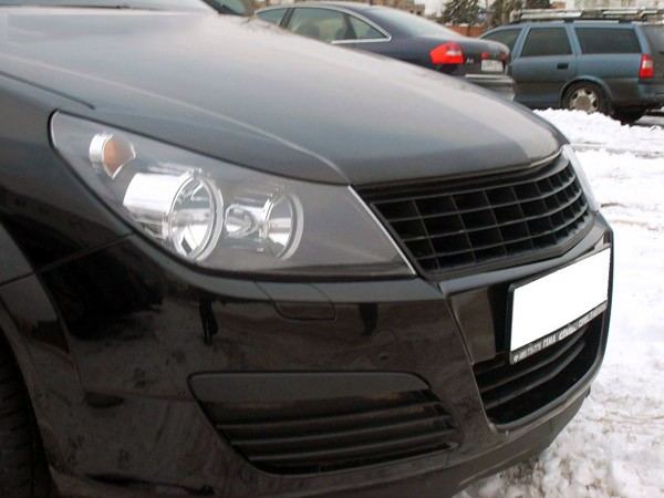 Накладки на фары (реснички) узкие var №1 для Opel Astra H/GTC (2005-2011) купить недорого с доставкой в Электросталь