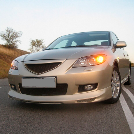 Накладка (юбка) переднего бампера для Mazda 3 седан (2003-2009) купить недорого с доставкой в Электросталь