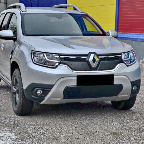 Заглушка №2Д (низ/с перфорацией и съемной шторкой) "КАРТ" для Renault Duster 2 (с 2021г.в.) купить недорого с доставкой в Электросталь