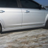 Накладки на пороги "F-1" для Ford Focus 2 (2004-2008 г.в.) купить недорого с доставкой в Электросталь