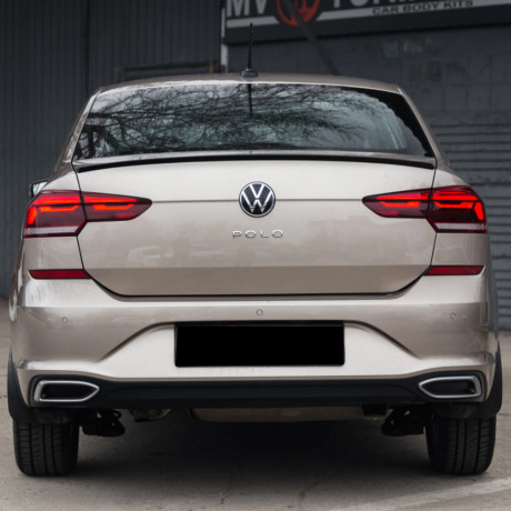 Имитация выхлопа BLACK (черный глянец) для Volkswagen Polo Liftback (2020-2023) купить недорого с доставкой в Электросталь