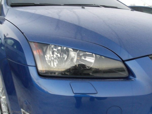 Накладки на фары (реснички) широкие var №2 для Ford Focus 2 (2004-2008) купить недорого с доставкой в Электросталь