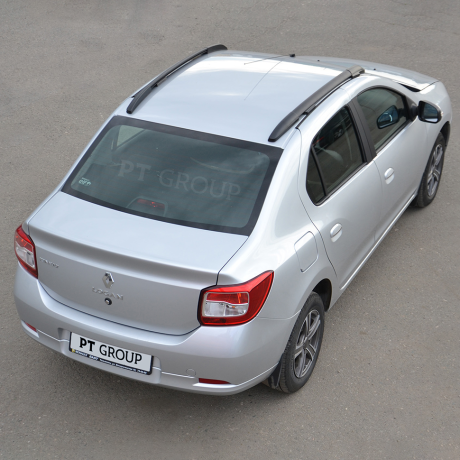 Рейлинги (Черный Муар) "Комфорт" RENAULT Logan (2014-н.в.) купить недорого с доставкой в Электросталь
