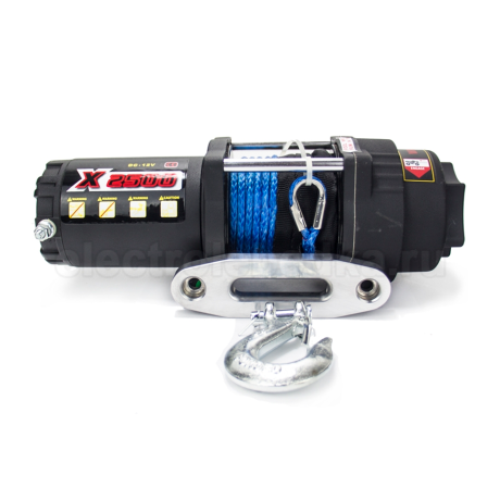 Лебедка для квадроцикла "Master Winch" Х2500S, электрическая, с синтетическим тросом, 12В купить недорого с доставкой в Электросталь