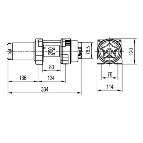 Лебедка для квадроцикла "Master Winch" Х3500S, электрическая, с синтетическим тросом, 12В купить недорого с доставкой в Электросталь