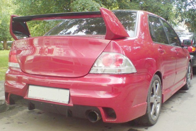 Бампер задний в стиле "EVO" для Mitsubishi Lancer IX (2003-2009) купить недорого с доставкой в Электросталь