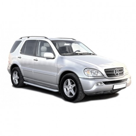 Защита порогов с алюминиевым листом (d63,5) для Mercedes-Benz ML 320/350 (2001-2005)(Окрашенное) купить недорого с доставкой в Электросталь