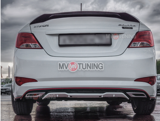 Лип-Спойлер "Zeus" для Hyundai Solaris (2010-2016) купить недорого с доставкой в Электросталь