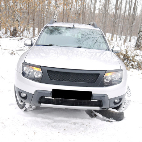 Накладки на фары (реснички) "DM-style" (под покраску) для Renault Duster (2010-2021) купить недорого с доставкой в Электросталь