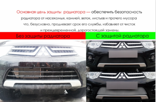 Защита радиатора "Standart" Ford Focus II рестайлинг (2007-2011) чёрная купить недорого с доставкой в Электросталь