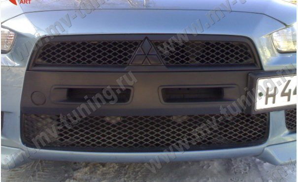 Воздуховоды радиатора в передний бампер (Цельные) var №1 для Mitsubishi Lancer X (2007-2010) купить недорого с доставкой в Электросталь