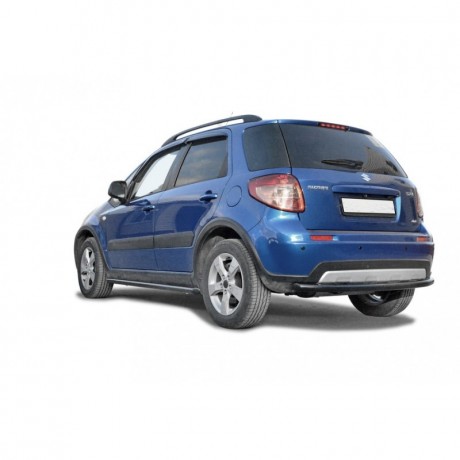 Защита заднего бампера «Труба» (d76) для Suzuki SX4 Classic рестайлинг (2009-2014)(Окрашенное) купить недорого с доставкой в Электросталь