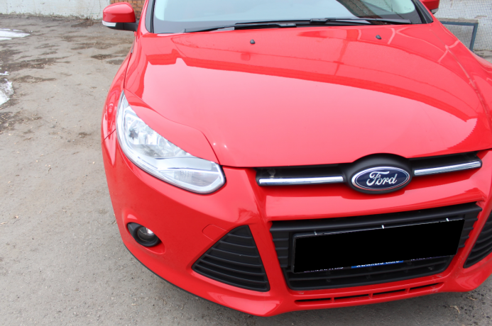 Накладки на фары (реснички) узкие var №2 для Ford Focus 3 (2012-2014) купить недорого с доставкой в Электросталь