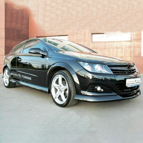 Накладки на пороги "GT" для Opel Astra H (3D, 5D) купить недорого с доставкой в Электросталь