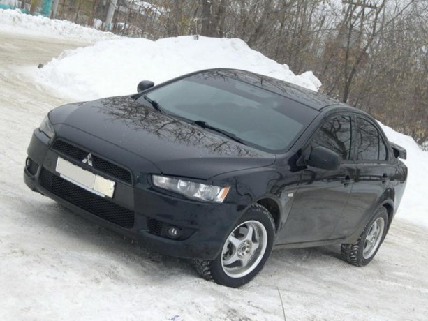 Накладки на фары (реснички) для Mitsubishi Lancer X (2007-2016) купить недорого с доставкой в Электросталь