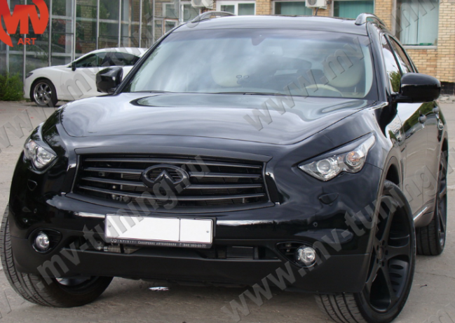 Накладки на фары (реснички) var №2 для Infiniti FX (2nd generation) купить недорого с доставкой в Электросталь