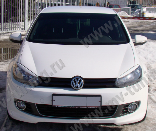 Накладки на фары (реснички) для Volkswagen Golf VI (2008-2012) купить недорого с доставкой в Электросталь