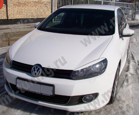 Накладки на фары (реснички) для Volkswagen Golf VI (2008-2012) купить недорого с доставкой в Электросталь