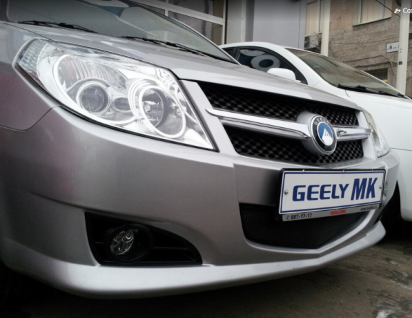 Защита радиатора "Standart" Geely MK чёрная купить недорого с доставкой в Электросталь