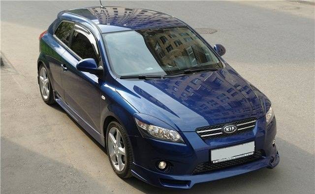 Накладки на фары (реснички) для Kia Ceed (дорестайлинг) (2006-2010) купить недорого с доставкой в Электросталь