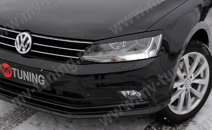 Накладки на фары (реснички) для Volkswagen Jetta VI (2010-2018) купить недорого с доставкой в Электросталь