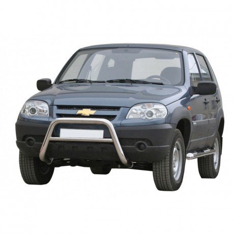 Кенгурин «Низкий» для B@3 2123 "Chevrolet Niv@" RS (d 63,5), нержавеющая сталь купить недорого с доставкой в Электросталь