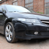Защита радиатора "Standart" Honda Accord рестайлинг (2006-2008) чёрная купить недорого с доставкой в Электросталь