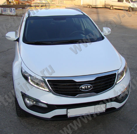 Накладки на фары (реснички) для KIA Sportage (3rd) (2010-2016) купить недорого с доставкой в Электросталь