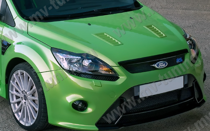 Жабры на капот в стиле "Focus RS" (текстурный пластик) для Ford Focus 2 (2004-2011) купить недорого с доставкой в Электросталь