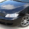 Накладки на фары (реснички) широкие var №2 для Mitsubishi Lancer IX (2004-2007) купить недорого с доставкой в Электросталь