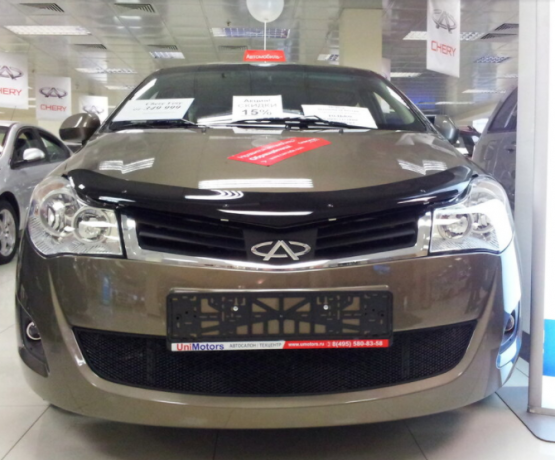Защита радиатора "Standart" Chery Bonus, Very (2011-2016) чёрная купить недорого с доставкой в Электросталь